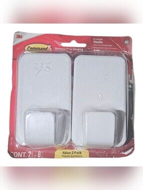 Command X-Large White 15 Lb. Utility Hooks 2 Pack Damage Free Hanging